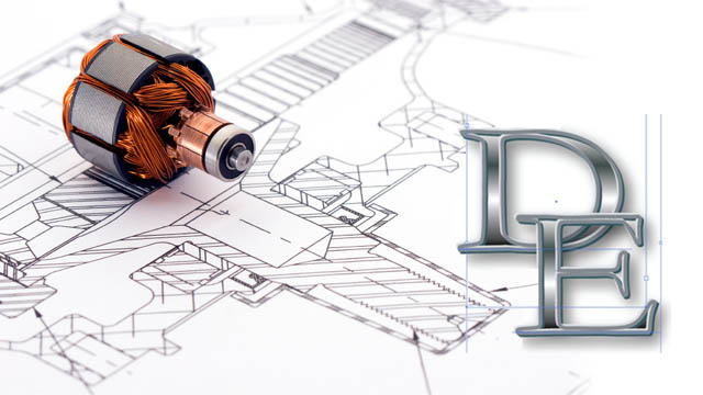 Still flash image of lathe, pump jack and light bulb